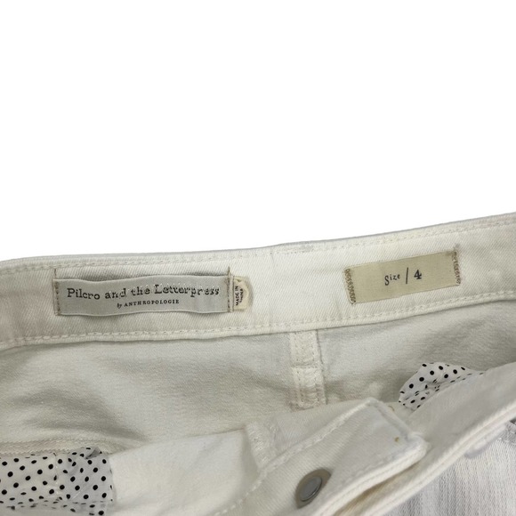 Pilcro and the Letterpress White Black Denim Skirt 4 - Picture 3 of 5